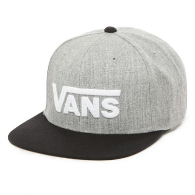 Drop V Vans Snapback Hat - Heather Grey/Black